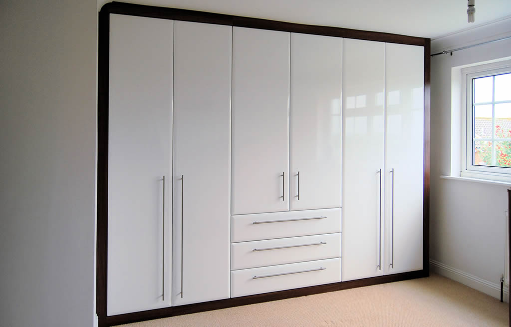 Slideshow Image 1:white built-in wardrobe.